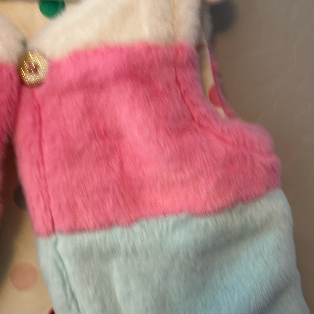 Matilda Jane gumdrop lane striped faux fur and polka dot reversible vest size 4 - Picture 7 of 14
